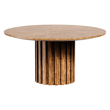 Sanjaya 47" Round Walnut Table 3D model image 1 