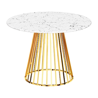 Karla Round Marble Dining Table 3D model image 1 