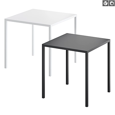 Modern Qu Polygonal Table Sculpture 3D model image 1 