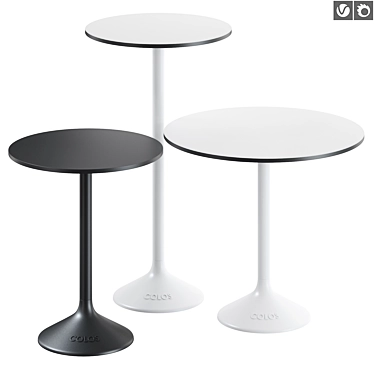 Stylish Colos Stato Circle Table 3D model image 1 