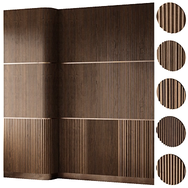 Wooden Panels Set 2 3D model image 1 