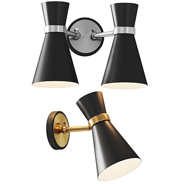 Elegant Z-Lite Soriano Sconce 3D model image 1 