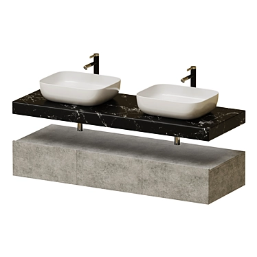 Floating Bathroom Double Sink Vanity by Homary