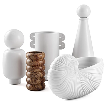 Modern Vases Collection for Decor 3D model image 1 