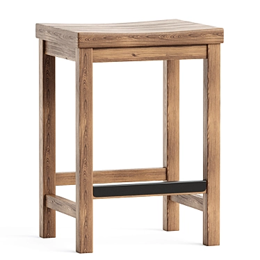  Rustic Chic Counter Stool 3D model image 1 