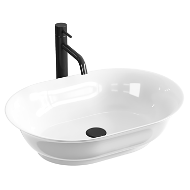 REA Roma Glans White Washbasin 3D model image 1 