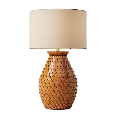 Liza Ceramic Table Lamp - Petal Design 3D model image 1 