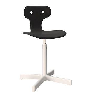 Compact Gray Work Chair: IKEA 3D model image 1 