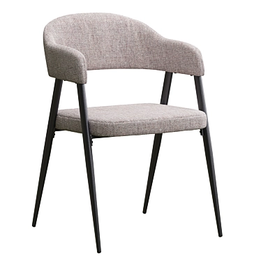 Gray Tweed Twin Chair 3D model image 1 