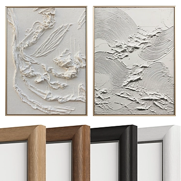 Modern Abstract Painting Set 3D model image 1 