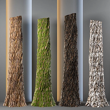 4k Tree Bark & Trunk Textures 3D model image 1 