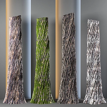 Tree Bark Trunk Texture Pack 3D model image 1 