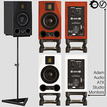 Professional Audio Studio Monitor: Adam Audio A7X 3D model image 1 