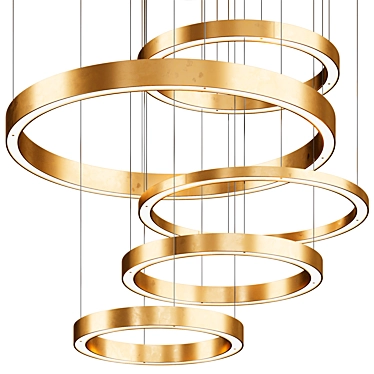 RINGS MULTIMATERIC Pendant Light 3D model image 1 