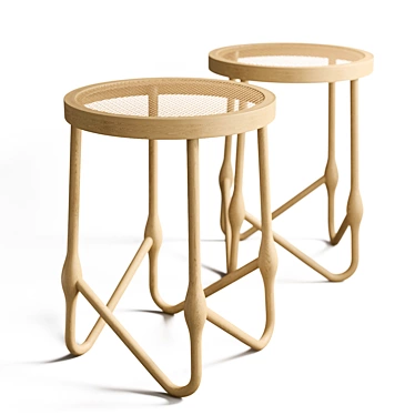  Welding Wood Stool Collection 3D model image 1 