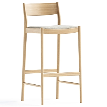 Modern Minimalist Bar Stool 3D model image 1 