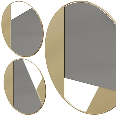 Exclusive Revolution Brass Mirror 3D model image 1 