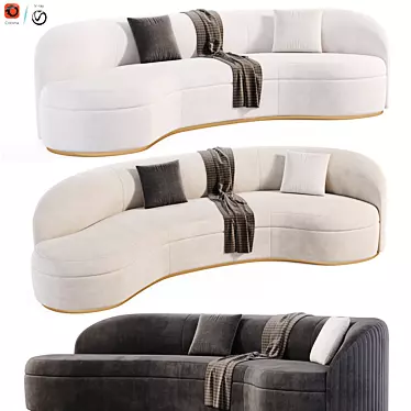 Elegant 3D Sofa Otium Model 3D model image 1 