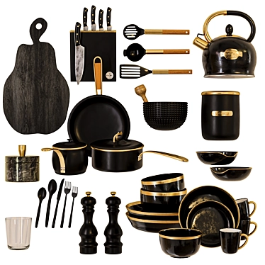  Kitchenware Set Collection 3D Models 3D model image 1 