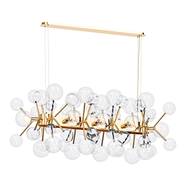 Unique Linear Cloud Chandelier 3D model image 1 