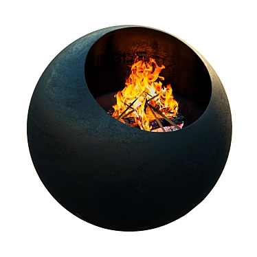 Bubble Wood Fire Pit Set 3D model image 1 