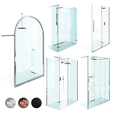 Stylish Radaway Shower Enclosures 3D model image 1 