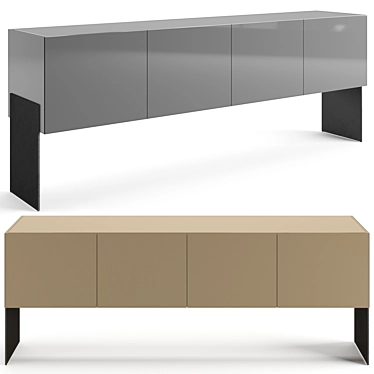 Modern Sleek Aipim Sideboard 3D model image 1 