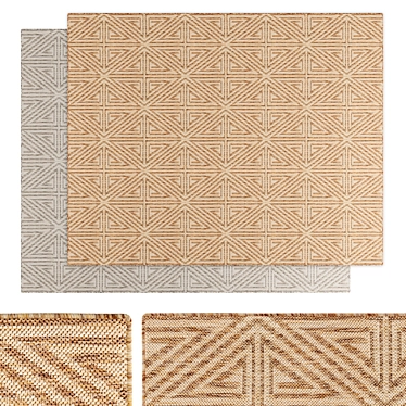 Elegant Kite Trellis Area Rug 3D model image 1 