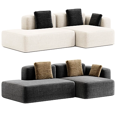 Modern 2 Seater Sofa 3D model image 1 