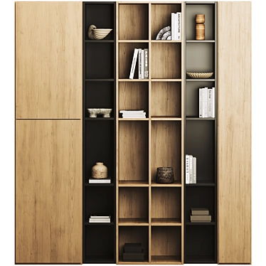 Modern Bookcase Furniture Unit 3D model image 1 