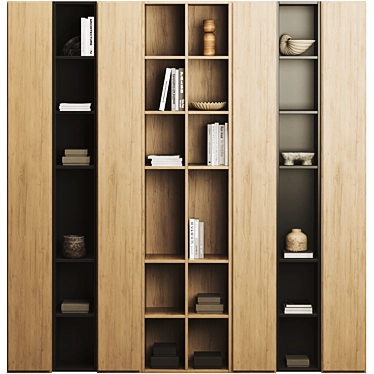 Modern Bookcase 3D Model Cabinet 3D model image 1 