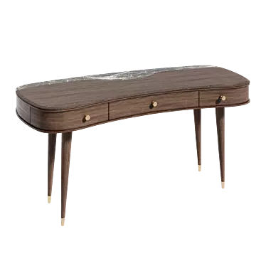 Modern Nutty Wood Furniture Collection 3D model image 1 