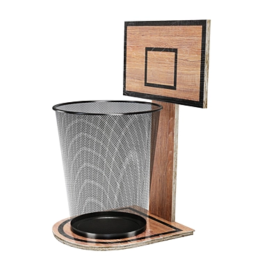 Teen Basketball Hoop Trash Can 3D model image 1 