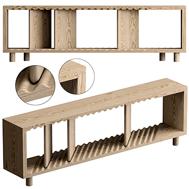 Modern Modular Display Shelving 3D model image 1 