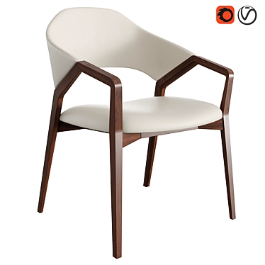 Modern Accent Chair, Faux Leather 3D model image 1 