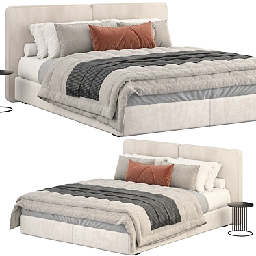  Modern Minotti Tatlin Bed 3D model image 1 