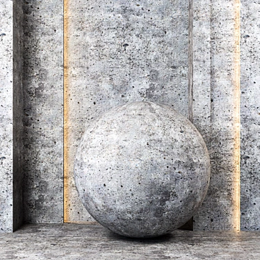 Concrete PBR Seamless Texture Set 3D model image 1 