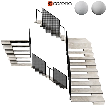 Contemporary Stairs V10 2014 3D model image 1 