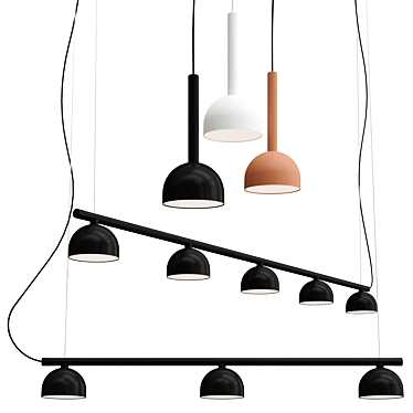 Elegant Blush Pendant Lighting Solution 3D model image 1 