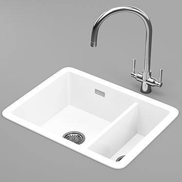 Rustique Ceramic Sink, 55.7cm 3D model image 1 