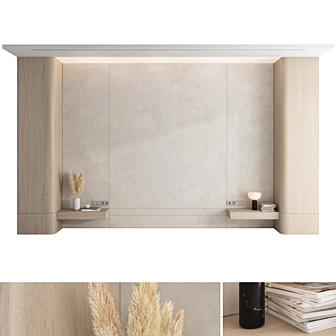 Elegant 3D Wall Panel Set 3D model image 1 