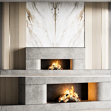 Fireplace 3D Model for V-Ray & Corona 3D model image 1 