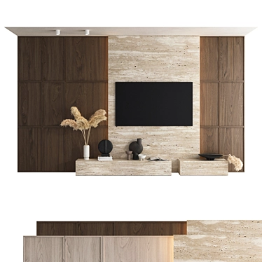  Modern 65" Samsung TV Set 3D model image 1 