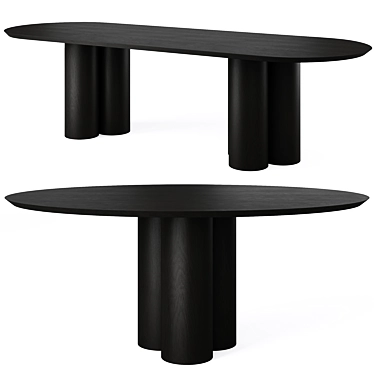 Sophisticated Melton Dining Table 3D model image 1 