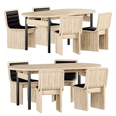 Cove Dining Set by Workshopapd 3D model image 1 