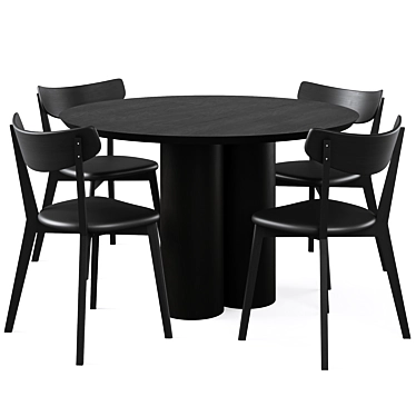  Nordic Dining Set Solford & Ami 3D model image 1 