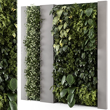 Indoor Vertical Garden Concrete Base 3D model image 1 