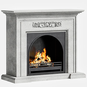 High Quality Fire Place Model 3D model image 1 