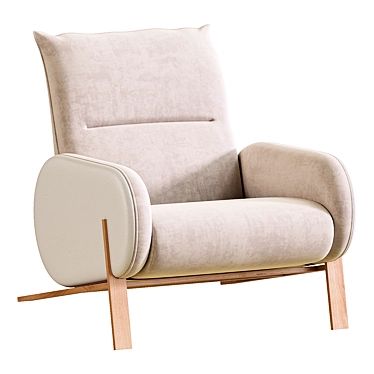 Modern Fabric TUNDRA Armchair 3D model image 1 