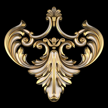 Luxury Ornament 72 Gold Gypsum 3D model image 1 